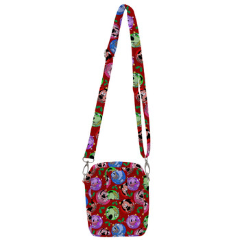 Belt Bag with Shoulder Strap - Funny Mouse Ornament Reflections