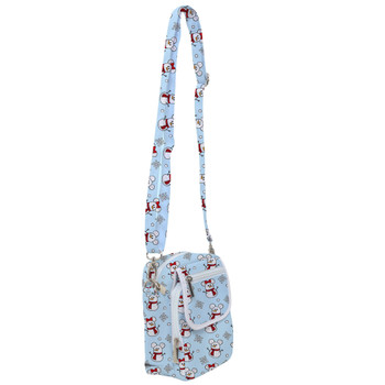 Belt Bag with Shoulder Strap - Mickey & Minnie Snowmen