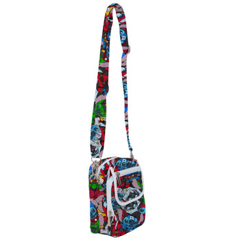 Belt Bag with Shoulder Strap - Superhero Stitch - All Heroes Stacked