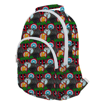 Pocket Backpack - Superhero Stitch - Superhero Badges