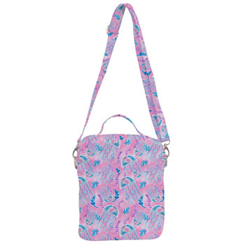 Crossbody Bag - Neon Floral Jellyfish