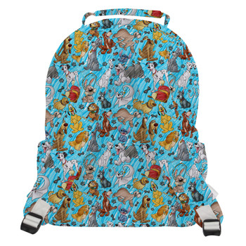 Pocket Backpack - Sketched Disney Dogs