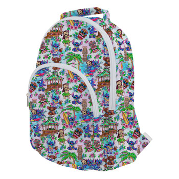 Pocket Backpack - Bright Lilo and Stitch Hand Drawn