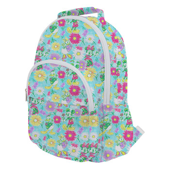 Pocket Backpack - Neon Spring Floral Mickey & Friends