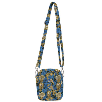 Belt Bag with Shoulder Strap - Retro Floral C3PO Droid