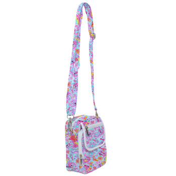 Belt Bag with Shoulder Strap - Neon Rainbow Stitch