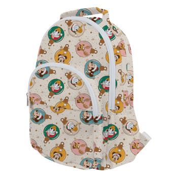 Pocket Backpack - Gold Mickey and Friends Christmas Baubles