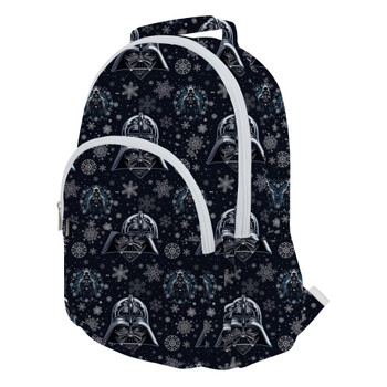 Pocket Backpack - Vader Winter Holiday Christmas Snowflakes