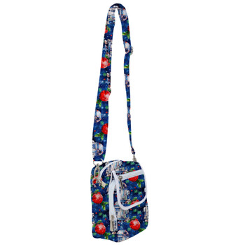 Belt Bag with Shoulder Strap - Little Blue Christmas Droid