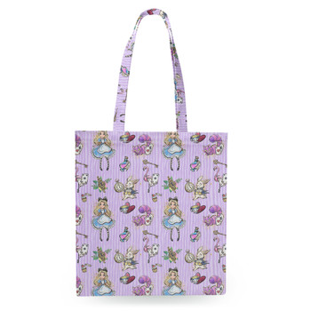 Tote Bag - Whimsical Alice And The White Rabbit