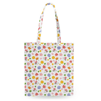 Tote Bag - White Floral Mickey & Minnie