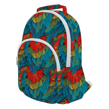 Pocket Backpack - Animal Print - Macaw Parrot