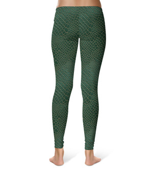 Sport Leggings - Animal Print - Alligator