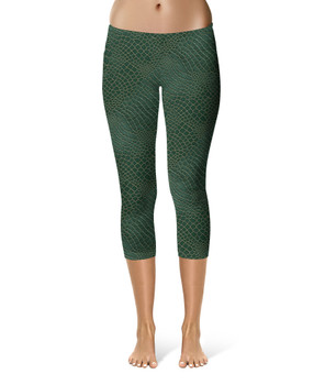 Sport Capri Leggings - Animal Print - Alligator