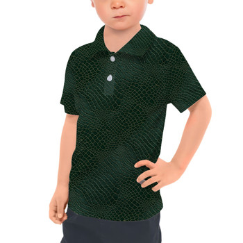 Kids Polo Shirt - Animal Print - Alligator