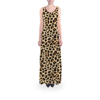 Flared Maxi Dress - Animal Print - Cheetah