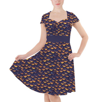 Sweetheart Midi Dress - Animal Print - Dragon