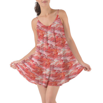 Beach Cover Up Dress - Animal Print - Flamingo