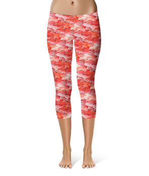 Sport Capri Leggings - Animal Print - Flamingo