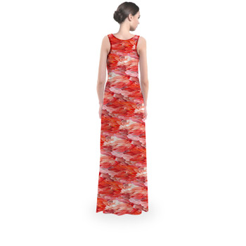 Flared Maxi Dress - Animal Print - Flamingo
