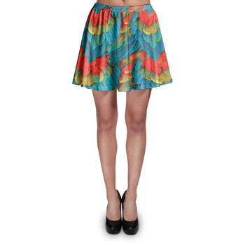 Skater Skirt - Animal Print - Macaw Parrot