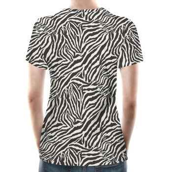 Women's Cotton Blend T-Shirt - Animal Print - Zebra
