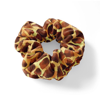 Velvet Scrunchie - Animal Print - Giraffe