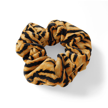 Velvet Scrunchie - Animal Print - Tiger