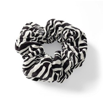 Velvet Scrunchie - Animal Print - Zebra