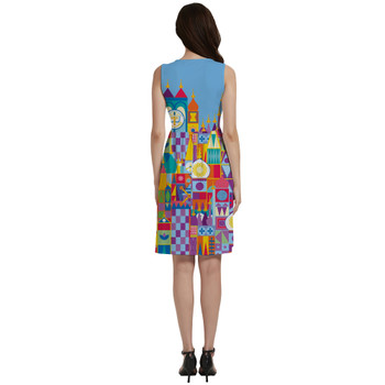 Button Front Pocket Dress - Its A Small World Disney Parks Inspired