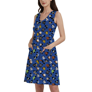 Button Front Pocket Dress - Star Wars Mouse Ears