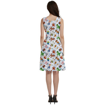 V-Neck Pocket Skater Dress - Toy Story Friends