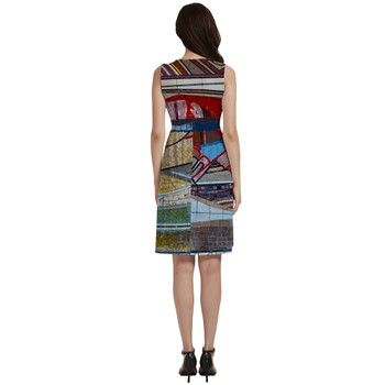 Button Front Pocket Dress - The Mosaic Wall
