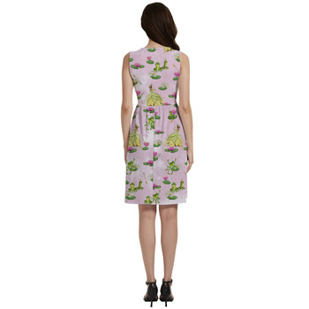 Button Front Pocket Dress - Watercolor Princess Tiana & The Frog