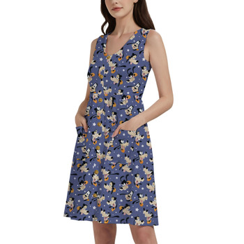 Button Front Pocket Dress - Goofy