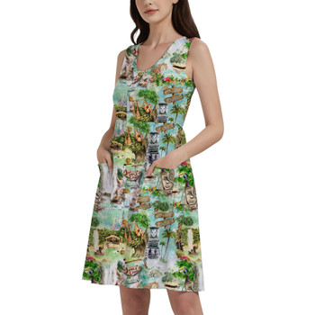 Button Front Pocket Dress - Jungle Cruise Ride