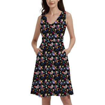 V-Neck Pocket Skater Dress - A Disney Happy Birthday