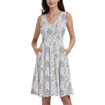 V-Neck Pocket Skater Dress - Happily Ever After Disney Weddings Inspired