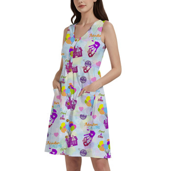 Button Front Pocket Dress - Carl & Ellie UP Inspired