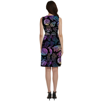 Button Front Pocket Dress - Star Wars Watercolor Mandalas