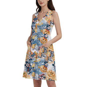 Button Front Pocket Dress - Mickey's Halloween Fun