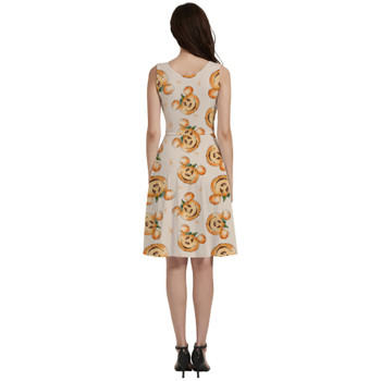 V-Neck Pocket Skater Dress - Happy Mouse Pumpkins