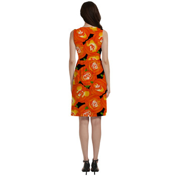 Button Front Pocket Dress - Disney Carved Pumpkins