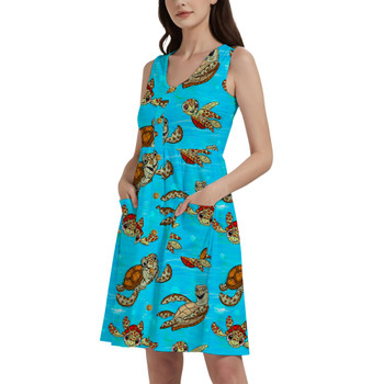 Button Front Pocket Dress - Crush and Squirt