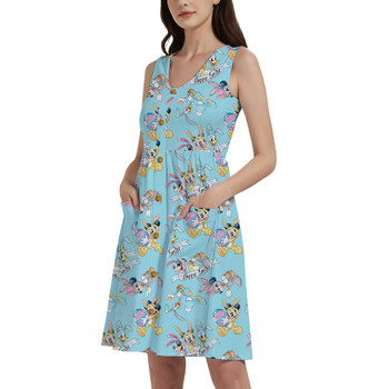 Button Front Pocket Dress - Mickey Mouse & the Easter Bunny Costumes