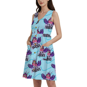 Button Front Pocket Dress - Moana's Tamatoa