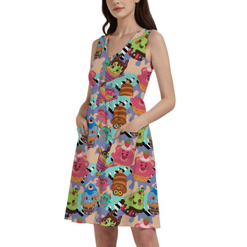 Button Front Pocket Dress - Villain Munchlings