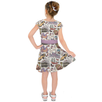 Girls Short Sleeve Skater Dress - West Coast Disneyland