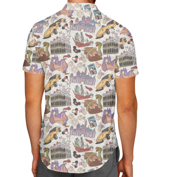 Men's Button Down Short Sleeve Shirt - West Coast Disneyland