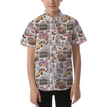 Kids' Button Down Short Sleeve Shirt - West Coast Disneyland